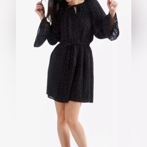 Lucky Brand Black and White Polka Dot Dress